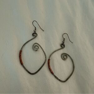 Handcrafted Silver and Copper Earrings